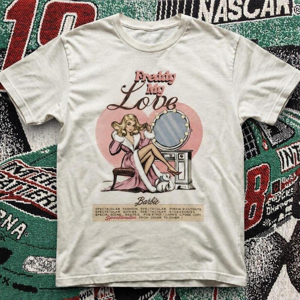 Pretty My Love Barbie Graphic Tee White Unisex